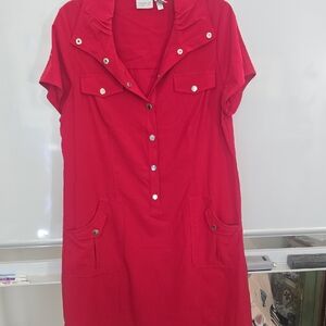 Chico's Red Button-Down Dress